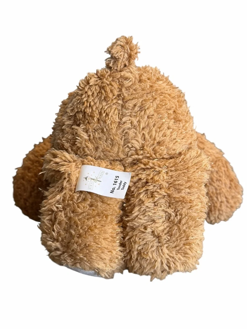First & Main Tender Teddy Bear Plush 13” Brown Stuffed Animal Plaid Heart